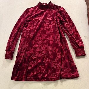Matilda Jane Elegant Red Floral Velvet Dress